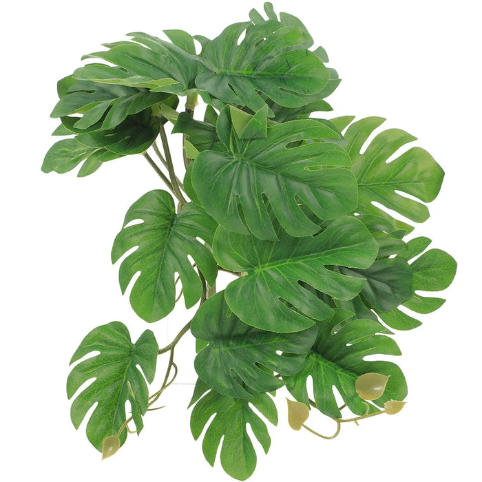 Artificial Hermit Crab Plants for Tank – Suction Cup Hanging Vines, Reptile Climbing Decor, Fake Aquarium & Terrarium Plants, Indoor Decoration