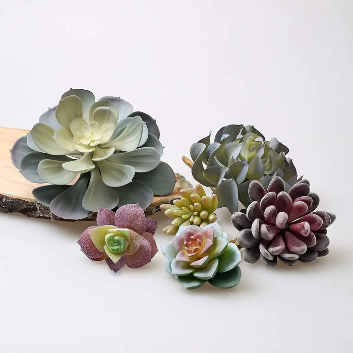 15 Pack Artificial Succulents – Premium Unpotted Faux Succulent Plants, Realistic Textured Cactus for Home, Office, and Garden Decor