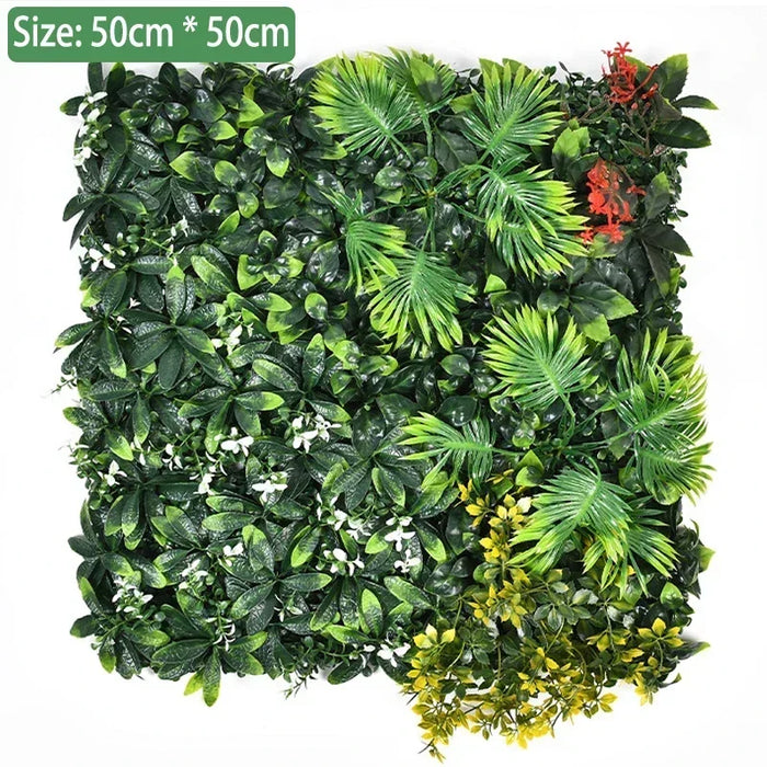 Artificial Boxwood Wall Panel – 50x50cm UV-Resistant Privacy Screen for Home, Wedding, and Outdoor Decoration"