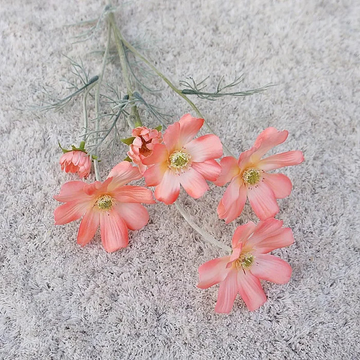 6-Head Artificial Cosmos Flowers – Silk Floral Home Decor for Living Room, Weddings, and Special Events