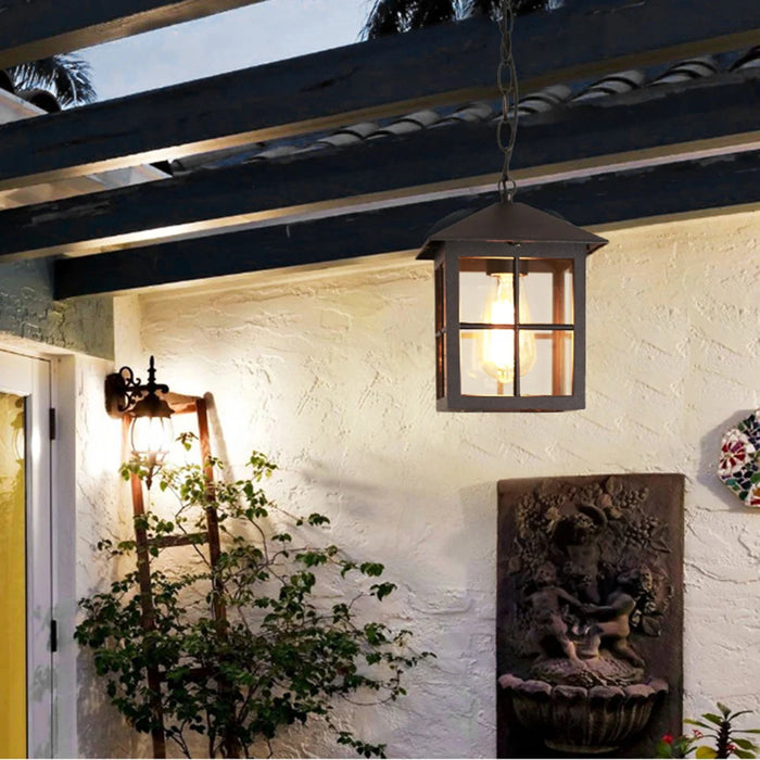 Outdoor Hanging Pendant Light – Waterproof Garden Lamp for Gate, Hallway, Balcony, and Courtyard