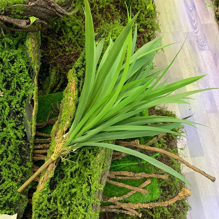Artificial Chlorophytum Comosum Grass Bundle – 45cm Fake Orchid Green Plant for Home, Balcony, and Wedding Decoration