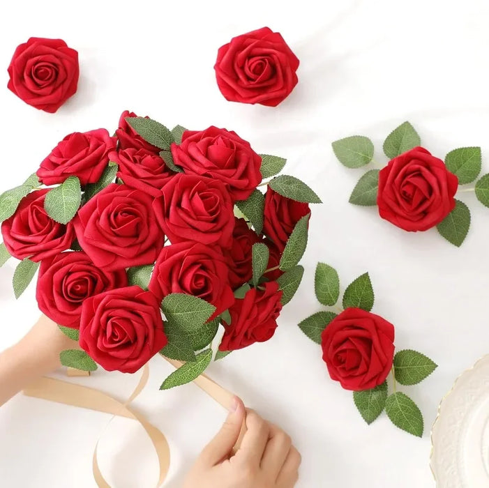 Artificial Foam Rose Flowers – Multicolor Fake Roses for DIY Wedding, Party Bouquets, Valentine's Day & Home Decor