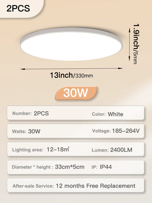 Modern LED Ceiling Light – Energy-Saving Panel Lamp for Kitchen, Bedroom, Living Room, and Corridor