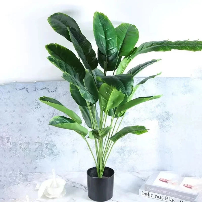 82cm Artificial Banana Tree – Large Fake Plant with Lush Green Leaves for Home, Garden, and Outdoor Decoration