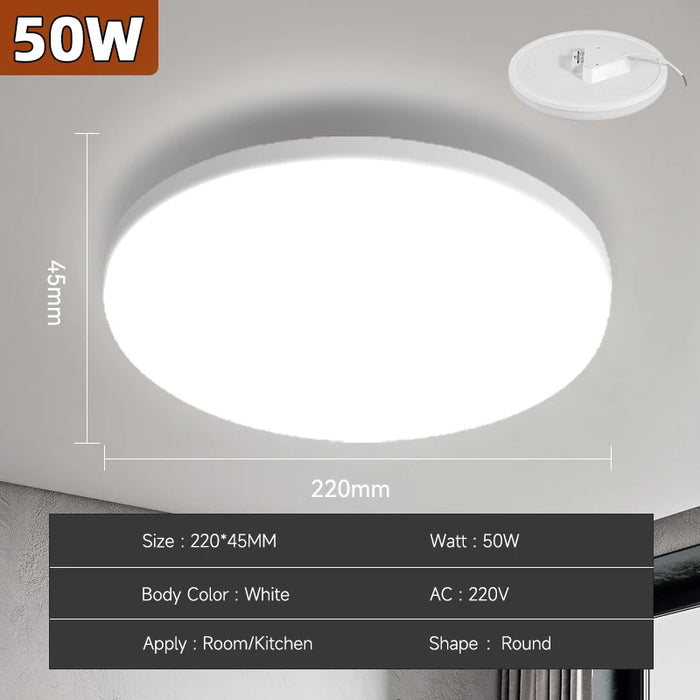 Modern LED Ceiling Lamp – 18W/30W/40W/72W Round Ceiling Light for Living Room, Bedroom, Kitchen, and Bathroom