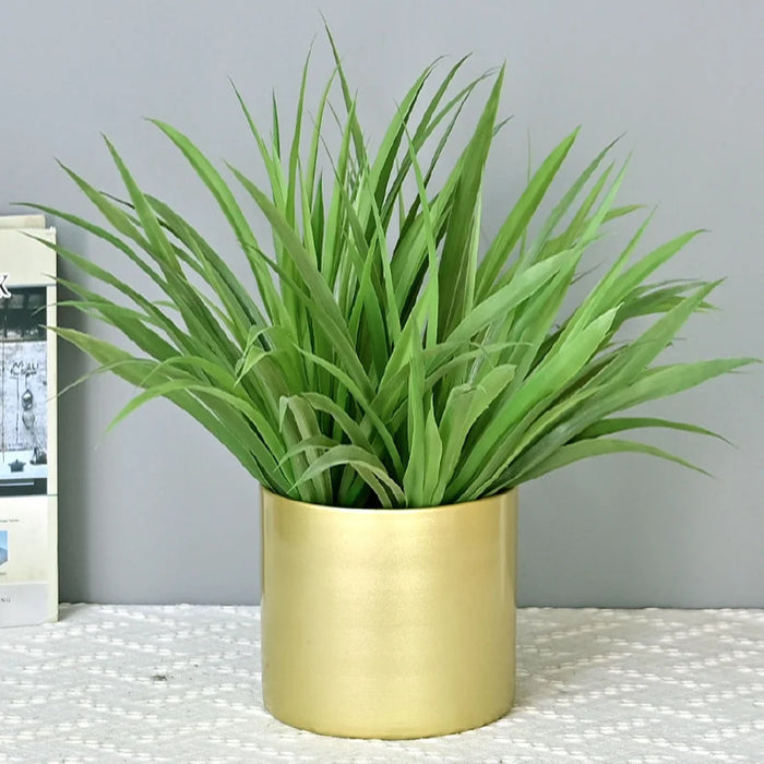Artificial Tropical Palm & Orchid Plant Bouquet – 40-46cm Plastic Green Leaves for Home, Garden, and Office Décor