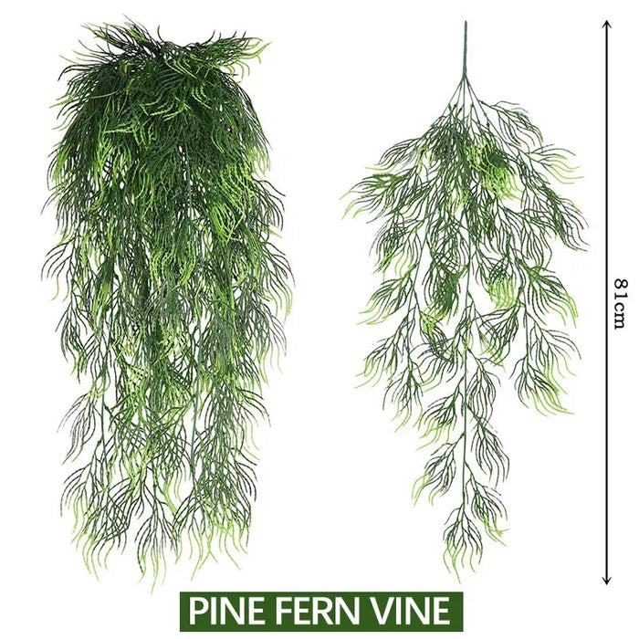 Artificial Monstera Leaf Vine Garland – Green Hanging Plants for Wall Decor, Home, Garden, Wedding, and Party Decoration – Faux Monstera Vine for Indoor and Outdoor Spaces