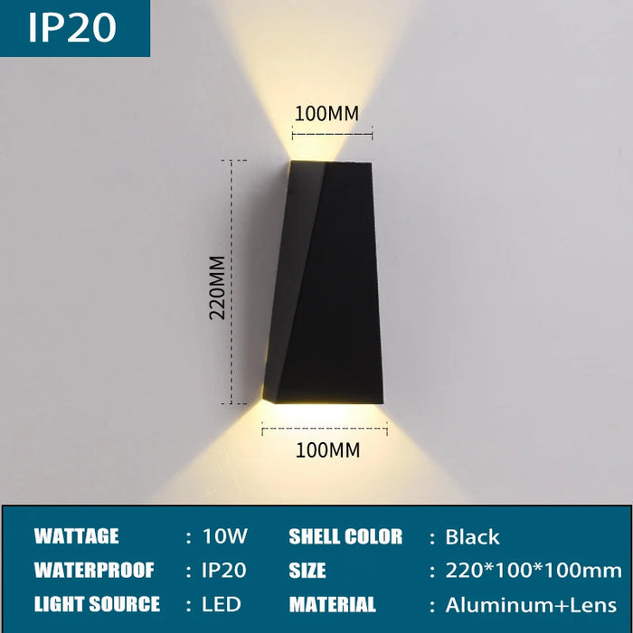 IP65 Waterproof LED Wall Lamp – 6W & 10W Outdoor Modern Nordic Wall Sconce for Porch, Garden, and Indoor Spaces (85-265V)
