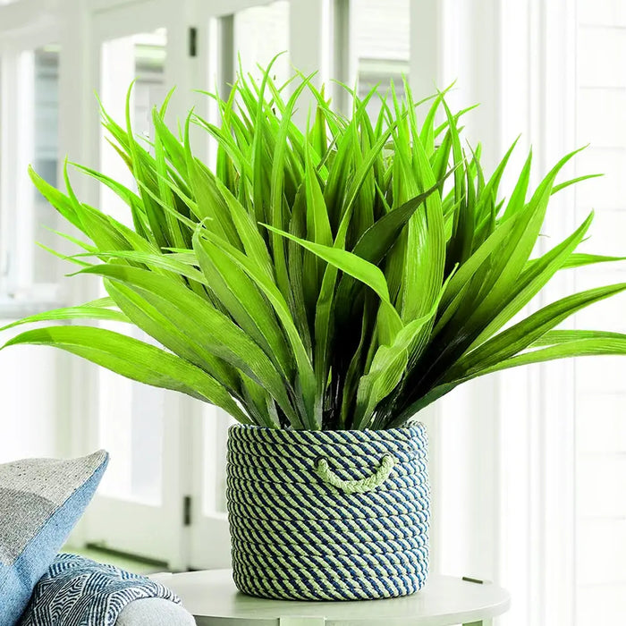 Artificial Tropical Palm & Orchid Plant Bouquet – 40-46cm Plastic Green Leaves for Home, Garden, and Office Décor