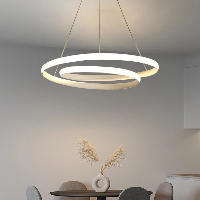 Minimalist LED Pendant Light – Modern Circular Hanging Lamp for Dining Room, Bedroom & Study Room