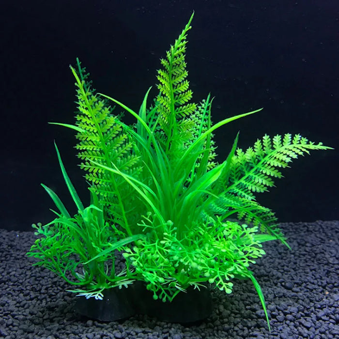 Artificial Aquarium Decor Plants – Plastic Water Grass Ornament, 14cm Tall Aquatic Plant for Fish Tank Decoration, 12 Color Options