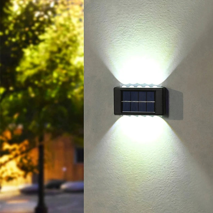 Solar Wall Lights Outdoor – 10 LED Waterproof Security Lamp with Automatic Sensor for Garden, Fence, Porch, and Yard Decoration (Warm/White Light, IP65)