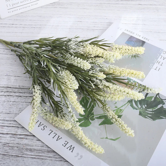 Foam Artificial Lavender Flowers Bouquet – Fake Lavender Plants for Wedding, Home, Office, Indoor & Outdoor Decoration, Table Arrangements