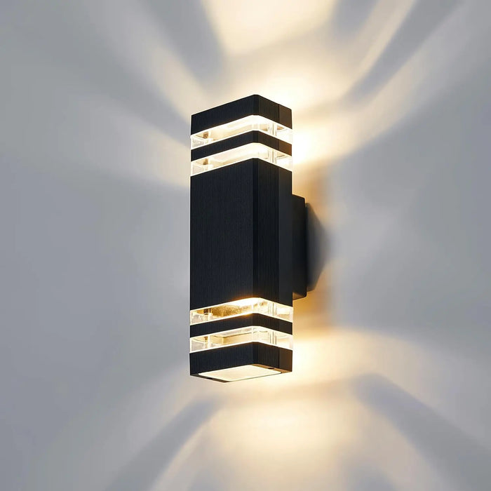 Double Head LED Wall Light – Waterproof E27 Wall Lamp for Indoor and Outdoor Use, Modern Up and Down Light for Living Room, Stairs, Porch, or Entryway (Warm/Cool White, IP65)