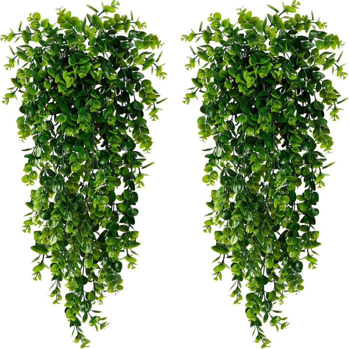 5-Head Artificial Fern Vine – Plastic Hanging Plant for Christmas Wreath, Wedding Arch, Garden Decor, and DIY Projects