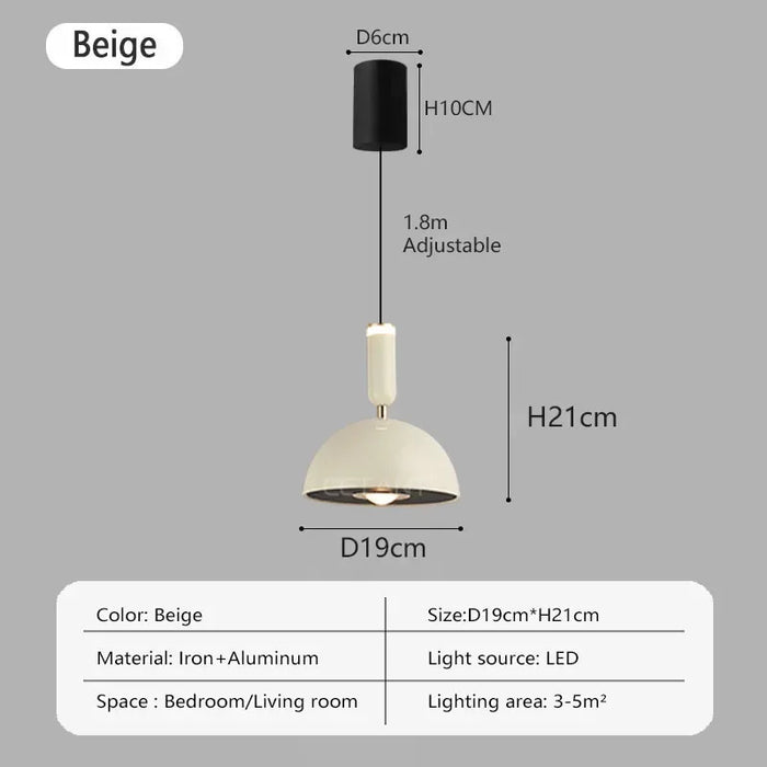 Nordic Liftable LED Pendant Light – Modern Iron Hanging Lamp for Bedroom, Living Room, Study, and Bar (Adjustable Height, Warm Light)