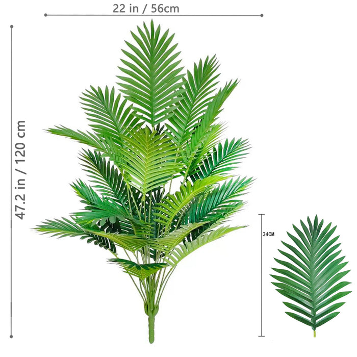 105cm/41.3in Artificial Areca Palm Tree – Fake Tropical Yellow Palm Plant for Indoor, Home, Office, and Event Decor