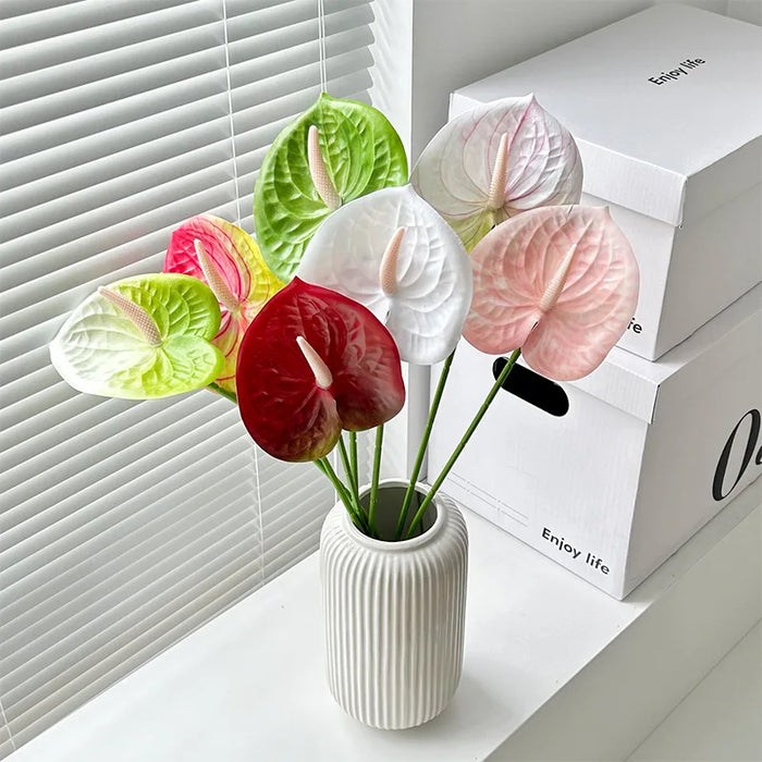 3D Printed Anthurium Artificial Flower – Realistic Flamingo Palm for Wedding, Home, and Event Decor