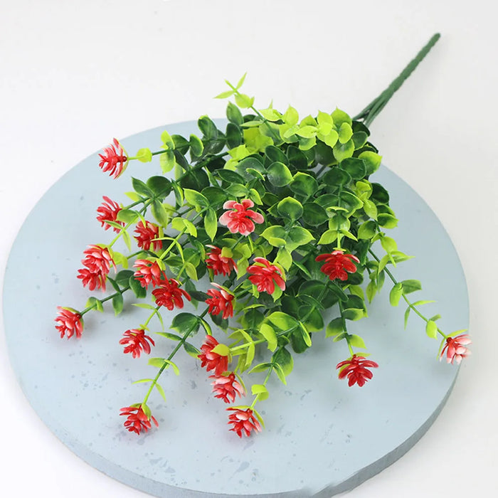 1 Bundle UV Resistant Artificial Flowers – Greenery Shrubs for Outdoor, Kitchen, Office, Wedding, and Garden Decor