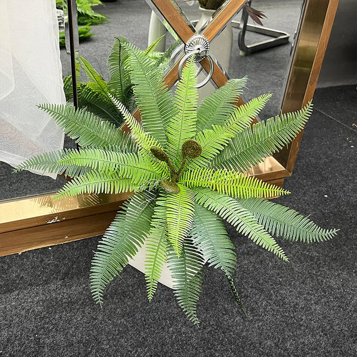 Large Artificial Fern & Tropical Palm Hanging Plant – Fake Persian Leaves for Outdoor Garden & Home Decor