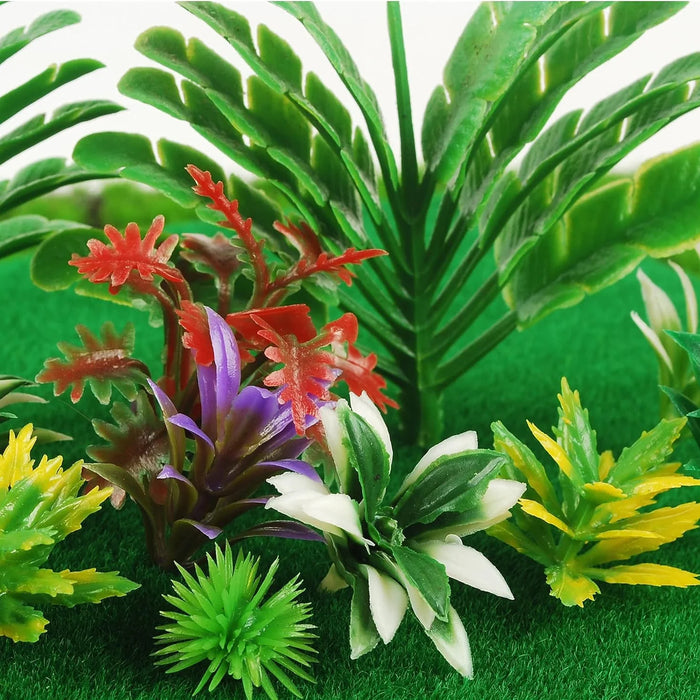 45pcs Miniature Shrubs & Bushes - Colorful Model Plants for Train Railways, Sand Scenery, Military Layouts & Architecture