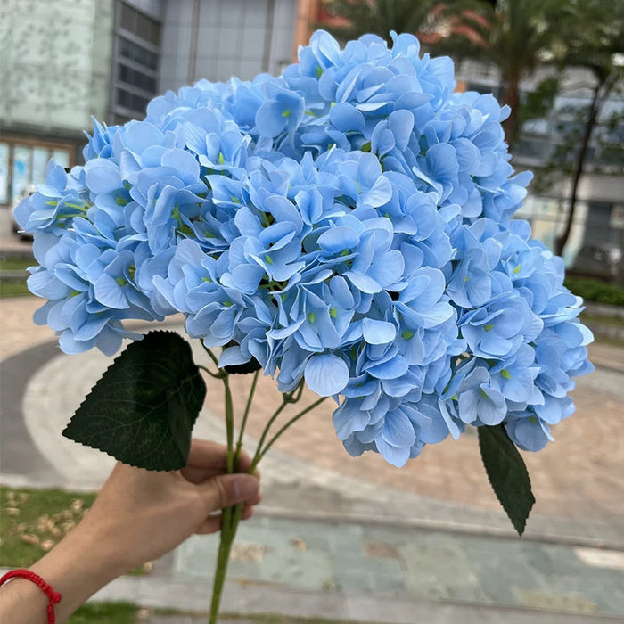 Artificial Silk Hydrangea Flower Bouquet – DIY Wedding, Party, and Home Decor – Large Hydrangea Heads for Bridal Bouquets and Floral Arrangements