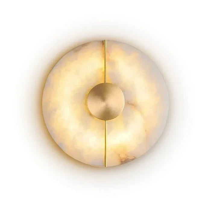 Nordic Modern Marble Wall Lamp – LED Wall Sconce with Gold Copper Finish for Living Room, Bedroom, and Indoor Decor