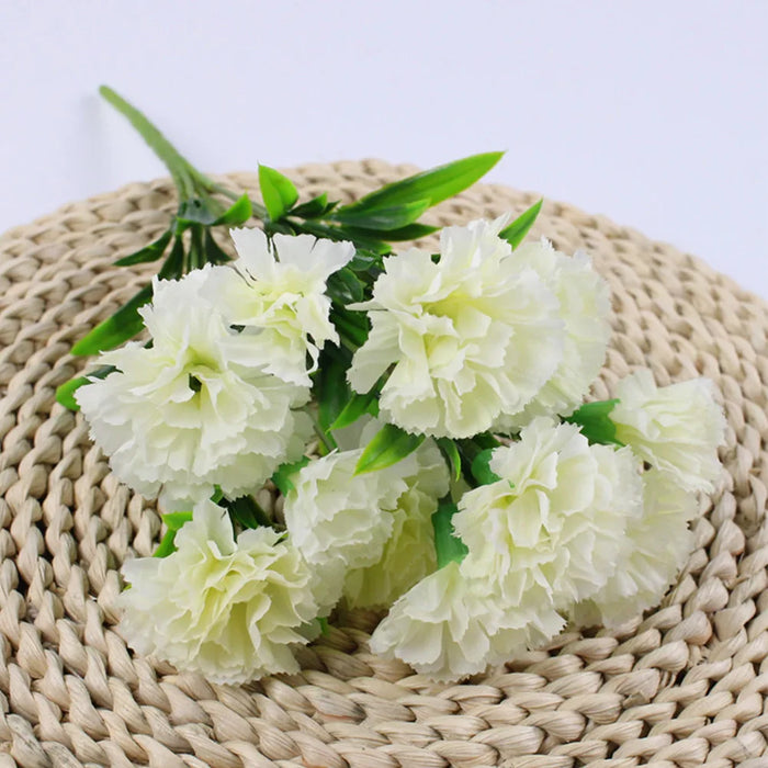 Artificial Carnation Flower – Fake Silk Carnation Bouquet for Weddings, Parties, Home & Garden Decoration