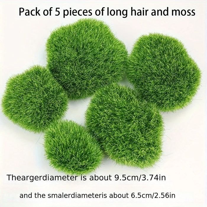 Artificial Simulated Moss – 1/5/8 Pcs Green Lawn Decoration, DIY Moss Plants for Potted Décor, Garden, and Exhibition