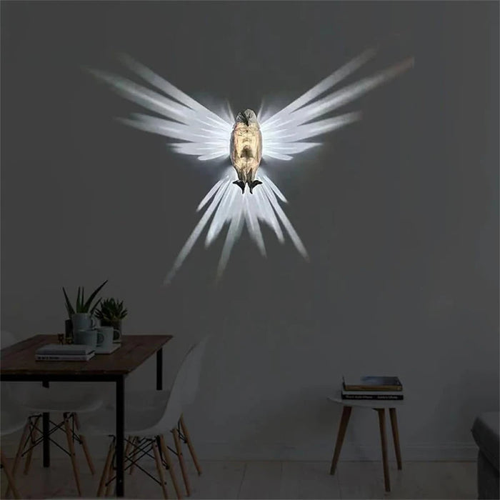 3D Owl and Eagle Shape Wall Lamp – Creative Animal Projector Sconce Light for Bedroom, Living Room, and Holiday Decor