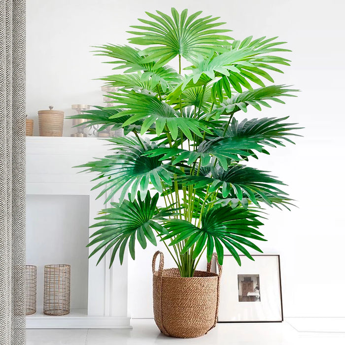 Artificial Fan Palm Tree – Large Tropical Fake Plant for Office, Home, and Holiday Decoration (60-105cm)
