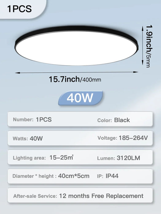 Modern LED Ceiling Light – Energy-Saving Panel Lamp for Kitchen, Bedroom, Living Room, and Corridor