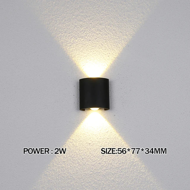 IP65 Waterproof LED Wall Light – Modern Indoor & Outdoor Up & Down Wall Lamp for Bedroom, Living Room, Garden & Staircase