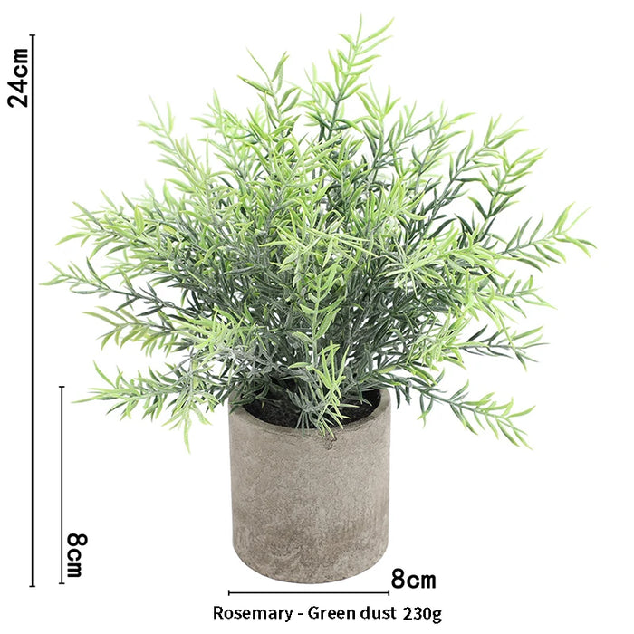 Artificial Eucalyptus Plant in Pot – Small Fake Bonsai for Home, Office, and Restaurant Desk Decoration
