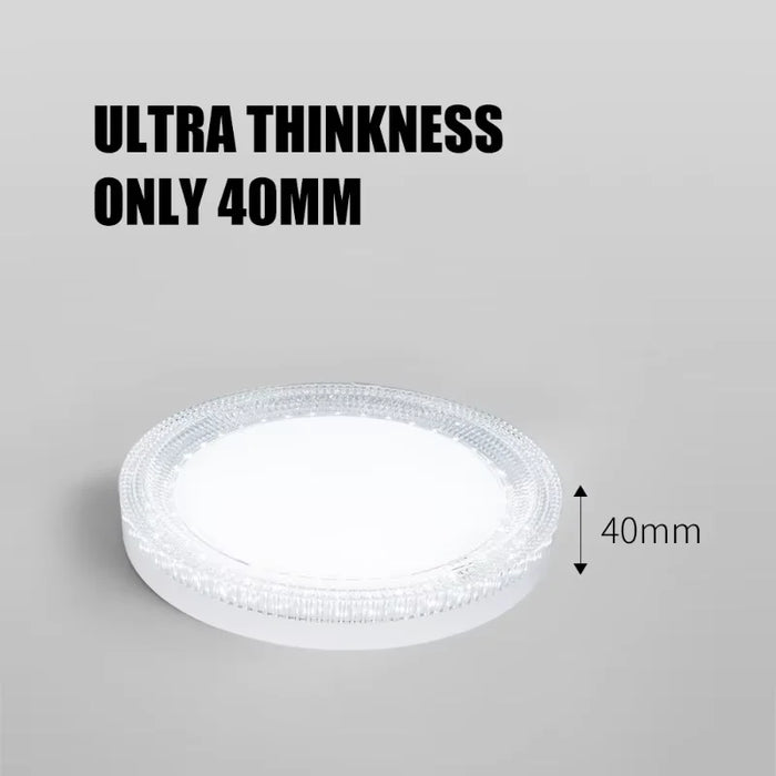 Ultra Thin Round Crystal Ceiling Lamp – Modern LED Light for Kitchen, Bedroom, and Living Room – Cool White, Energy-Efficient, 5-10m² Coverage