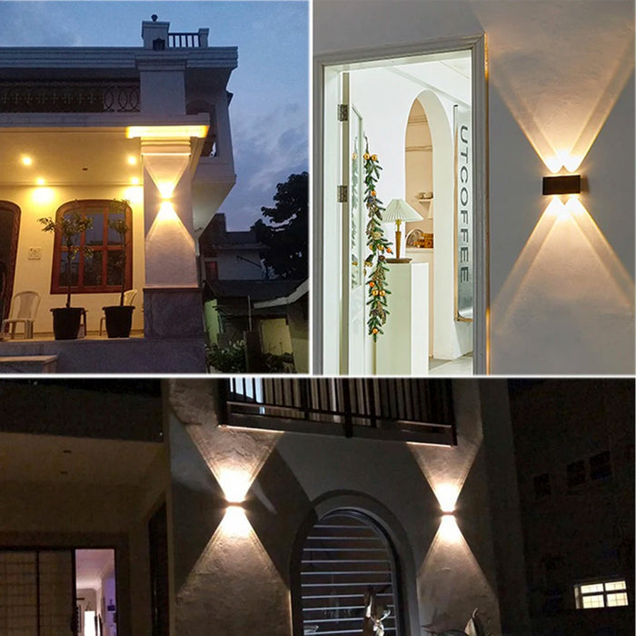 Solar LED Outdoor Wall Light – Waterproof IP65 Garden Wall Lamp, Solar-Powered Up & Down Lighting for Balcony, Courtyard, Patio