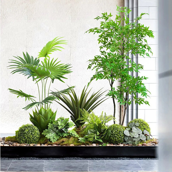 Artificial Fern Leaves Persian Grass Plant – 33-48cm Hanging Wall Décor for Home, Office, and Outdoor DIY Landscaping