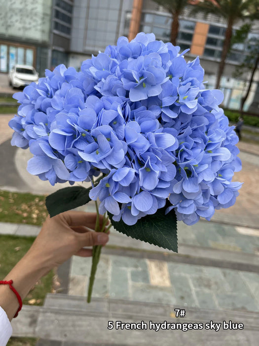Artificial Silk Hydrangea Flower Bouquet – DIY Wedding, Party, and Home Decor – Large Hydrangea Heads for Bridal Bouquets and Floral Arrangements