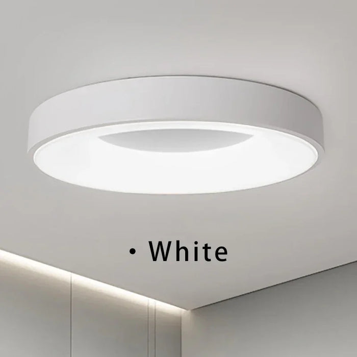 Modern Macaron LED Ceiling Light – Adjustable Circular Design with Remote Dimming for Bedroom, Living Room, and Corridor