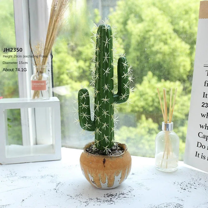 Tropical Artificial Cactus Decoration – Realistic Foam Succulent Plant for DIY Micro Landscape, Home, and Office Decor