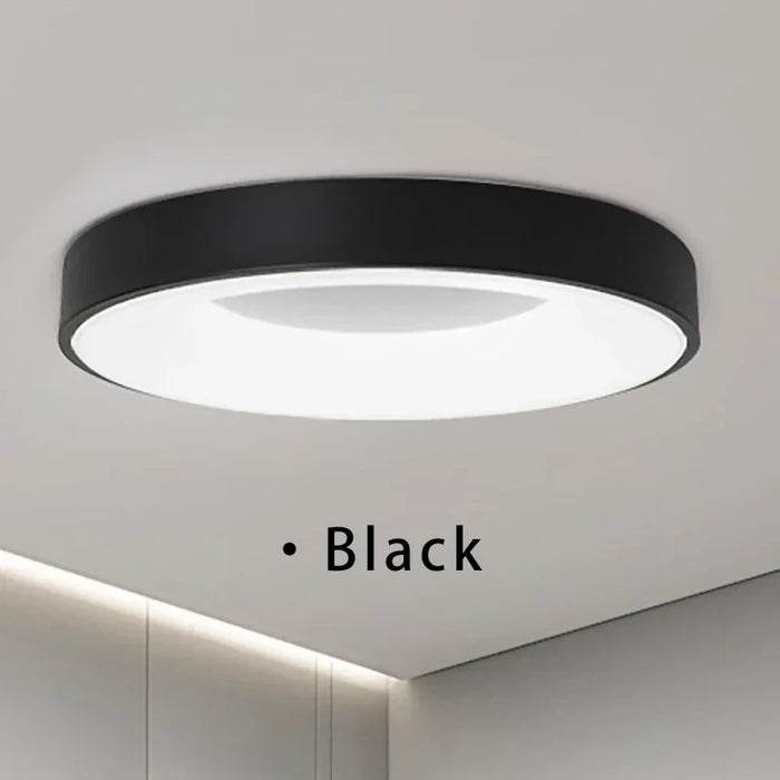 Modern Macaron LED Ceiling Light – Adjustable Circular Design with Remote Dimming for Bedroom, Living Room, and Corridor