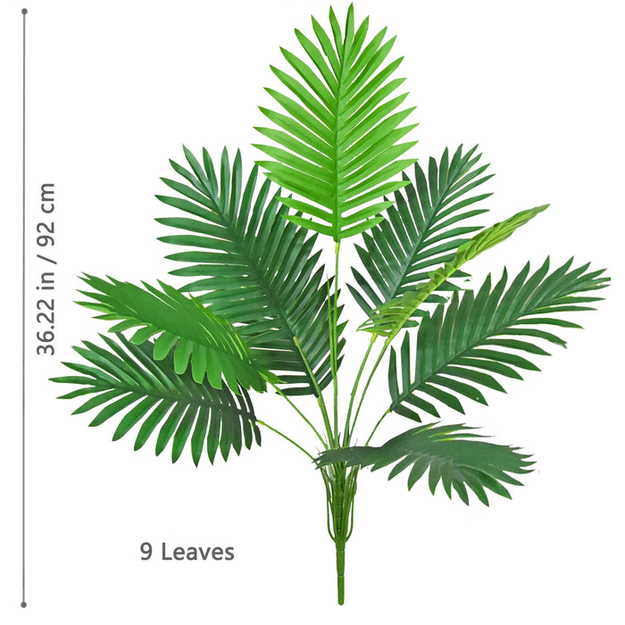 Artificial Palm Tree – 68-125cm Tropical Fake Plant with Green Plastic Palm Leaves for Home, Garden & Outdoor Décor
