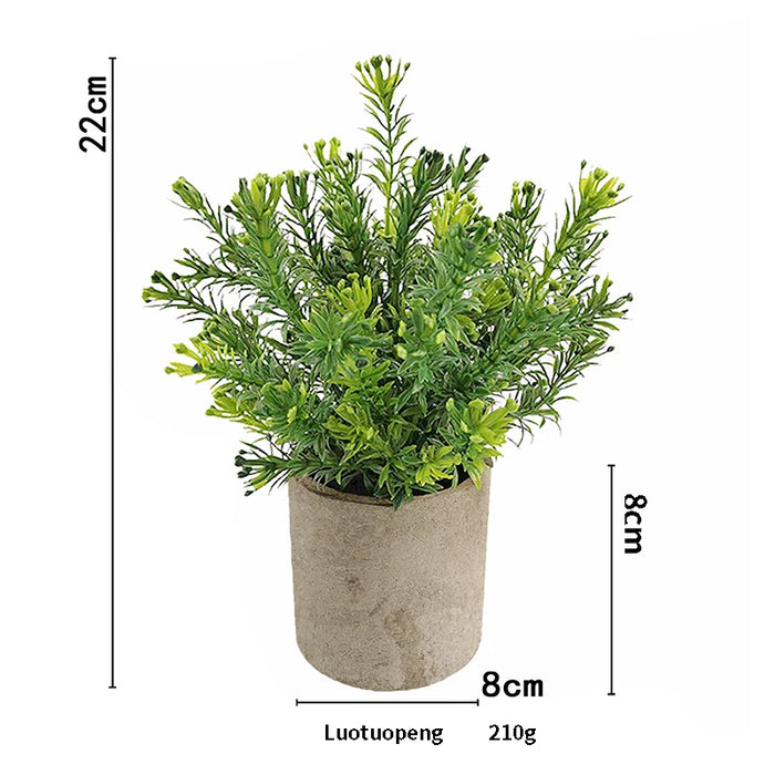 Artificial Eucalyptus Plant in Pot – Small Fake Bonsai for Home, Office, and Restaurant Desk Decoration