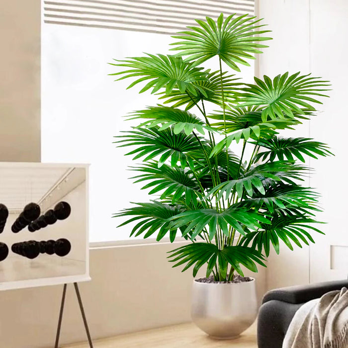 Artificial Fan Palm Tree – Large Tropical Fake Plant for Office, Home, and Holiday Decoration (60-105cm)