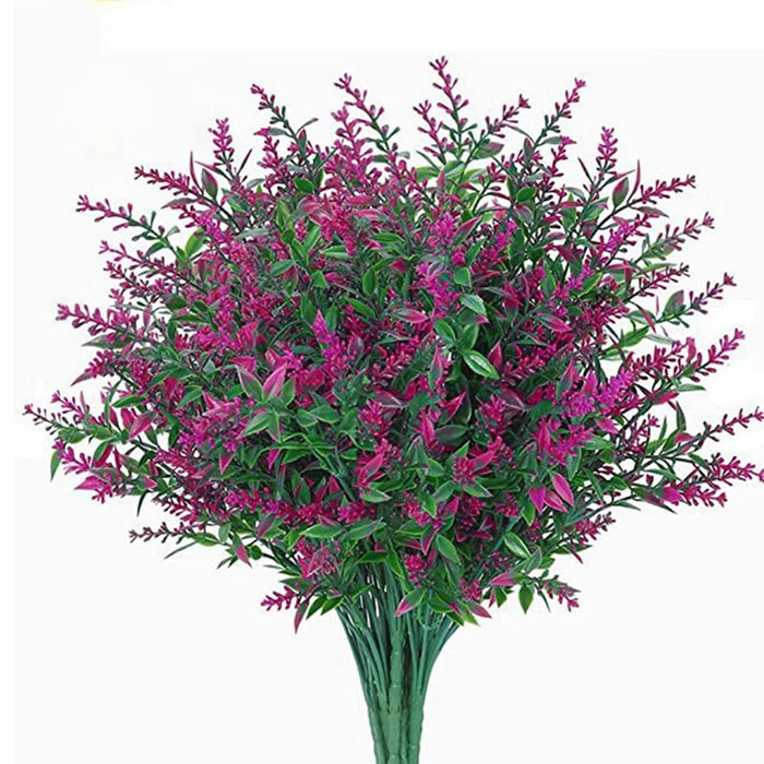 Artificial Lavender Flowers – Plastic Lavender Grass Bouquet for Wedding, Home, Garden Decoration, DIY Photography Props, Indoor Bonsai Plant