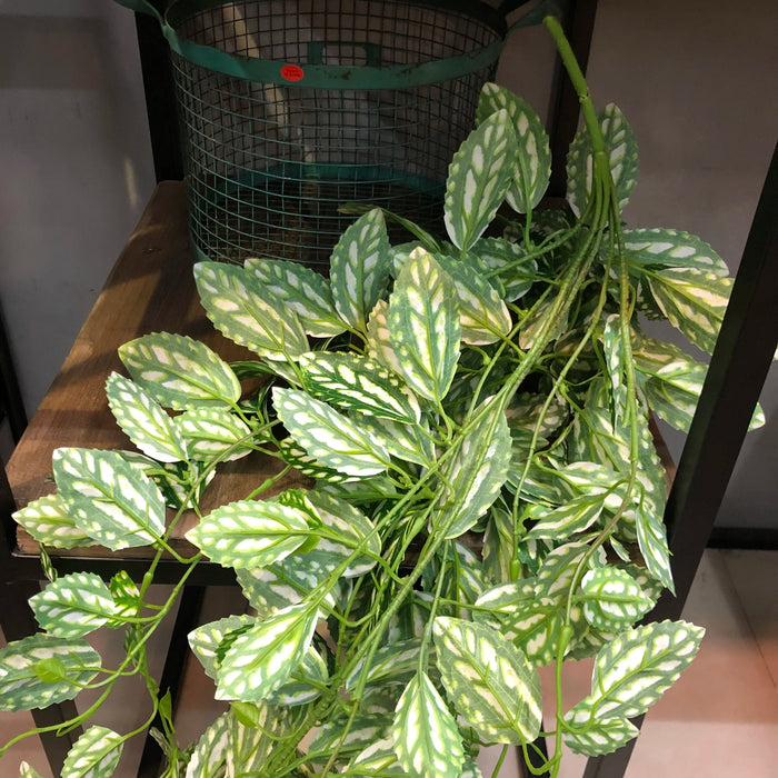 100CM Artificial Green Tropical Vine – Fake Rattan Leaves Garland for Home & Garden Wall Decoration, Bridal Shower & Outdoor Use