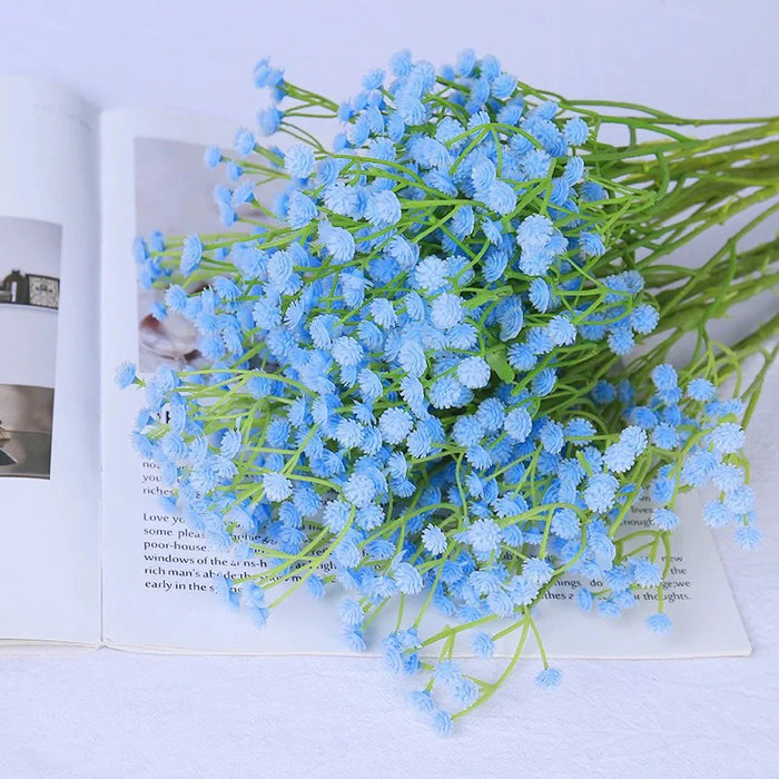 90 Heads Artificial Gypsophila Flowers – 61cm Plastic Floral Branch for DIY Wedding, Party, and Home Decorations