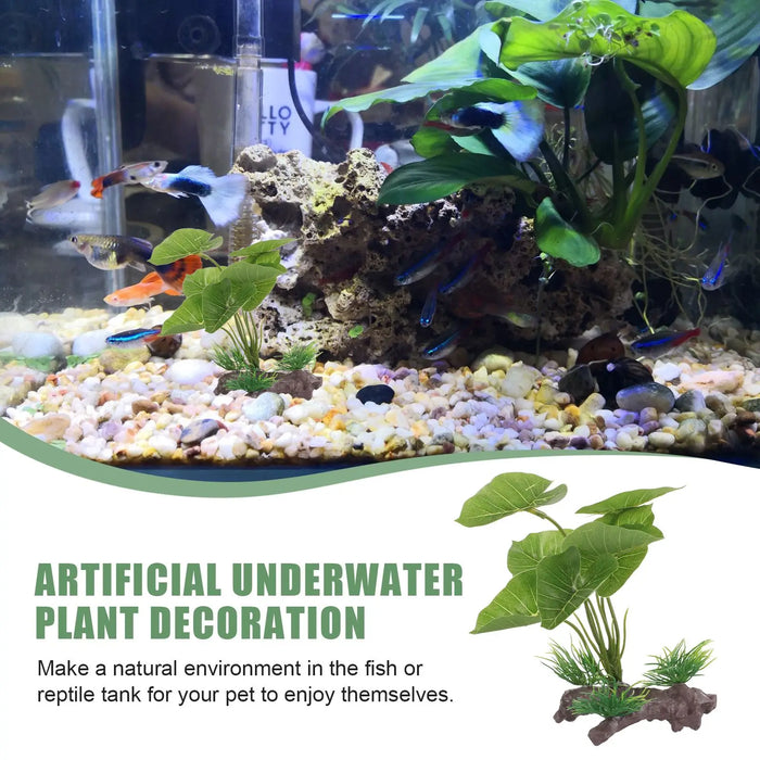 Artificial Underwater Aquarium Grass – Lifelike Plastic Plant for Freshwater Fish Tanks, Betta Fish & Reptile Terrariums, Decorative Fish Tank Landscaping