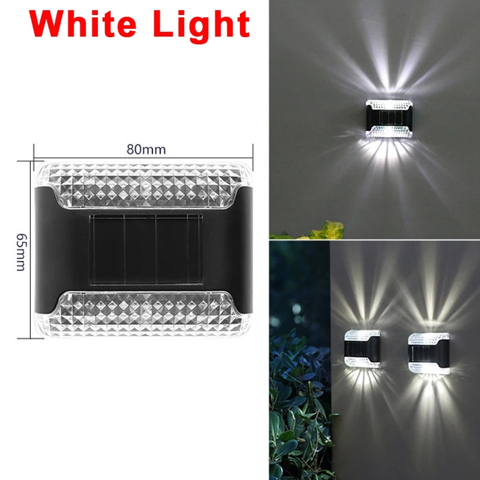 LED Solar Wall Lamp – Waterproof Up & Down Luminous Lighting for Garden, Fence, Stairs & Outdoor Decor